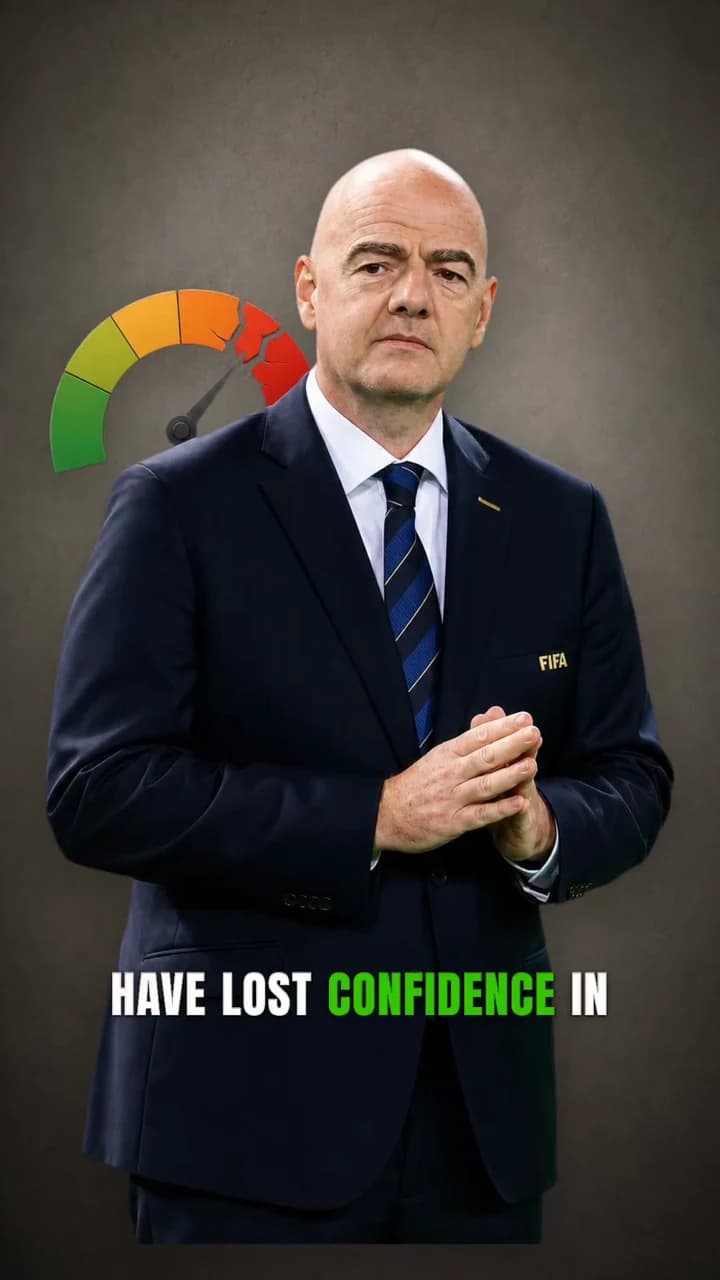 Frame from a Plamia news video about FIFA governance